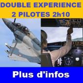 1h40 SUR AVION DE LIGNE ET 0h30 SUR AVION DE CHASSE POUR 2 PILOTES