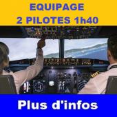 1h40 SUR AVION DE LIGNE POUR 2 PILOTES